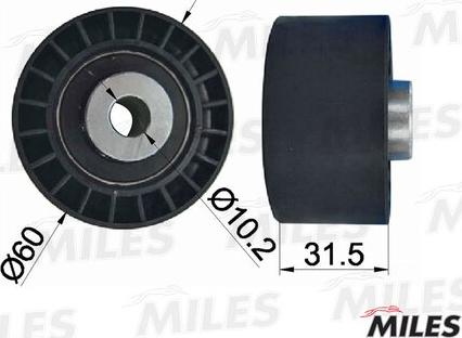Miles AG02079 - Poulie renvoi / transmission, courroie de distribution droxauto.com