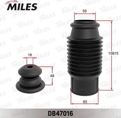 Miles DB47016 - Kit de protection contre la poussière, amortisseur droxauto.com