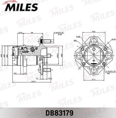 Miles DB83179 - Kit de roulements de roue droxauto.com