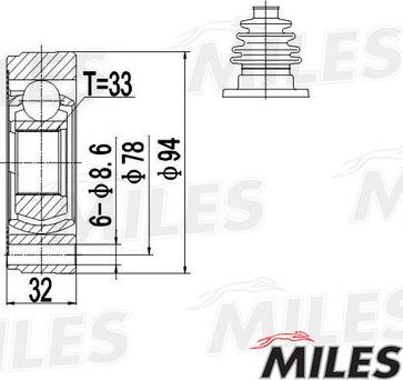 Miles GA10054 - Jeu de joints, arbre de transmission droxauto.com