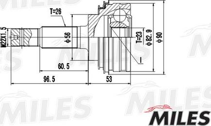 Miles GA20469 - Jeu de joints, arbre de transmission droxauto.com