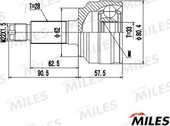 Miles GA20658 - Jeu de joints, arbre de transmission droxauto.com