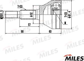 Miles GA20712 - Jeu de joints, arbre de transmission droxauto.com