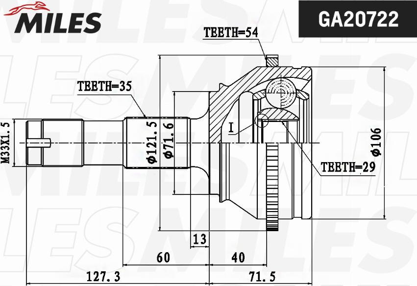 Miles GA20722 - Joint, arbre de commande droxauto.com