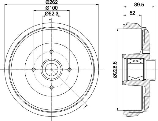 Mintex MBD425 - Tambour de frein droxauto.com