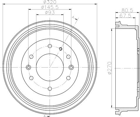 Mintex MBD314 - Tambour de frein droxauto.com
