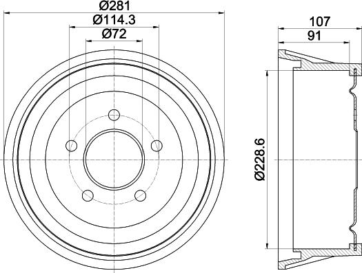 Mintex MBD327 - Tambour de frein droxauto.com