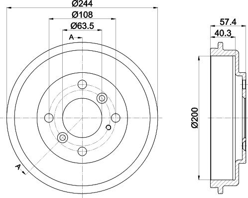 Mintex MBD372 - Tambour de frein droxauto.com