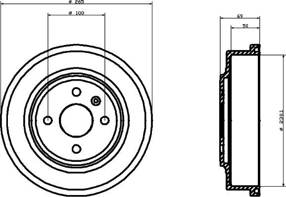 Mintex MBD286 - Tambour de frein droxauto.com