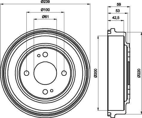 Mintex MBD220 - Tambour de frein droxauto.com