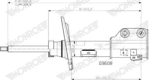 MONROE G9608 - Amortisseur droxauto.com