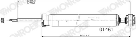 MONROE G1461 - Amortisseur droxauto.com