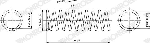 MONROE SP4435 - Ressort de suspension droxauto.com