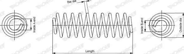 MONROE SP3520 - Ressort de suspension droxauto.com