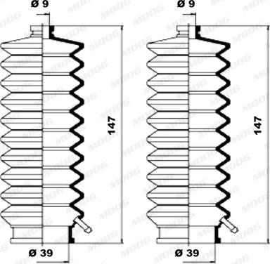 MOOG K150006 - Jeu de joints-soufflets, direction droxauto.com