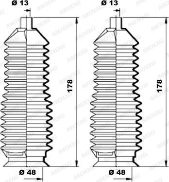 MOOG K150169 - Jeu de joints-soufflets, direction droxauto.com