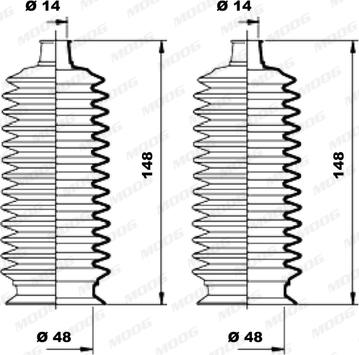 MOOG K150170 - Jeu de joints-soufflets, direction droxauto.com