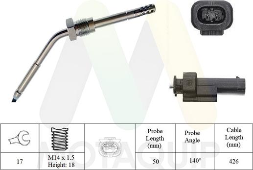 Motaquip LVET445 - Capteur, température des gaz droxauto.com
