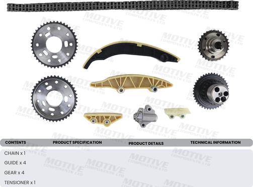 MOTIVE TCK244 - Kit de distribution par chaîne droxauto.com