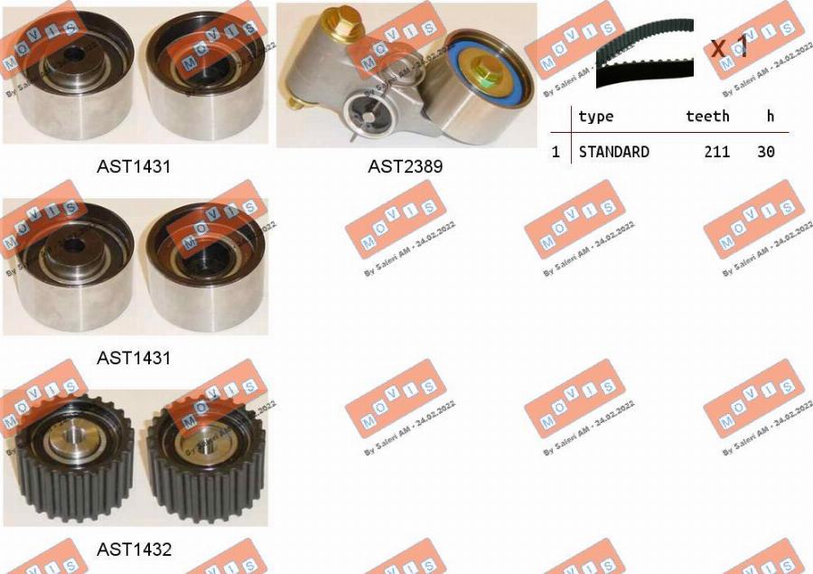 MOVIS ASTK0994 - Kit de distribution droxauto.com