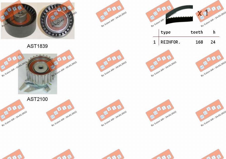 MOVIS ASTK0947 - Kit de distribution droxauto.com