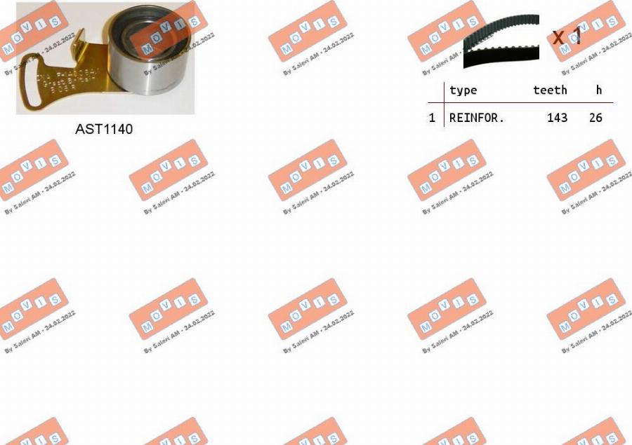 MOVIS ASTK0955 - Kit de distribution droxauto.com