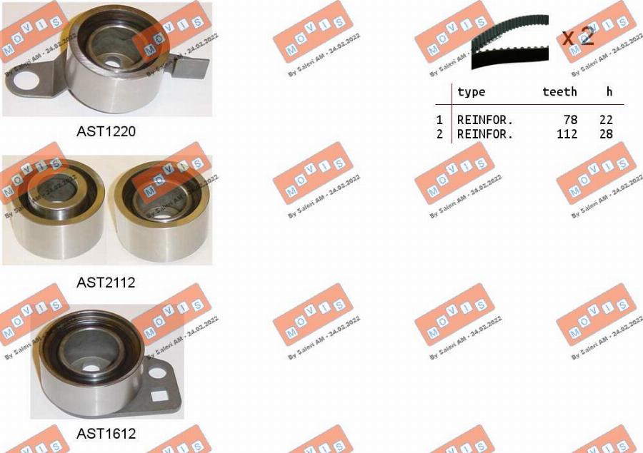 MOVIS ASTK0957C - Kit de distribution droxauto.com