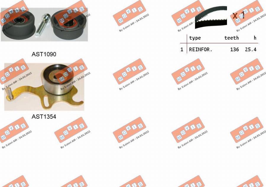 MOVIS ASTK0986 - Kit de distribution droxauto.com