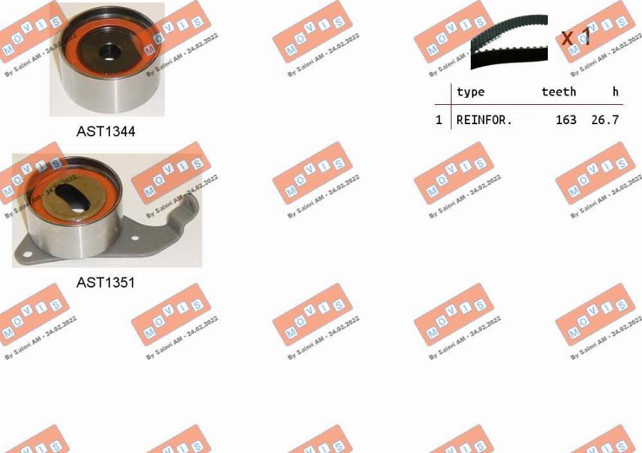 MOVIS ASTK0988 - Kit de distribution droxauto.com