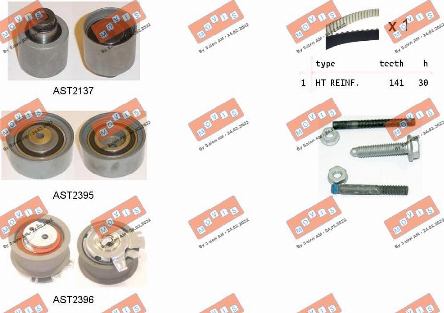 MOVIS ASTK0929 - Kit de distribution droxauto.com