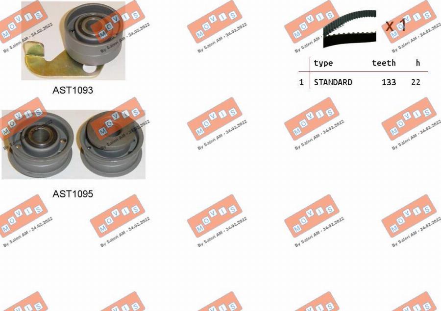 MOVIS ASTK0973 - Kit de distribution droxauto.com