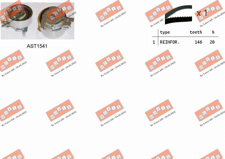 MOVIS ASTK0893 - Kit de distribution droxauto.com