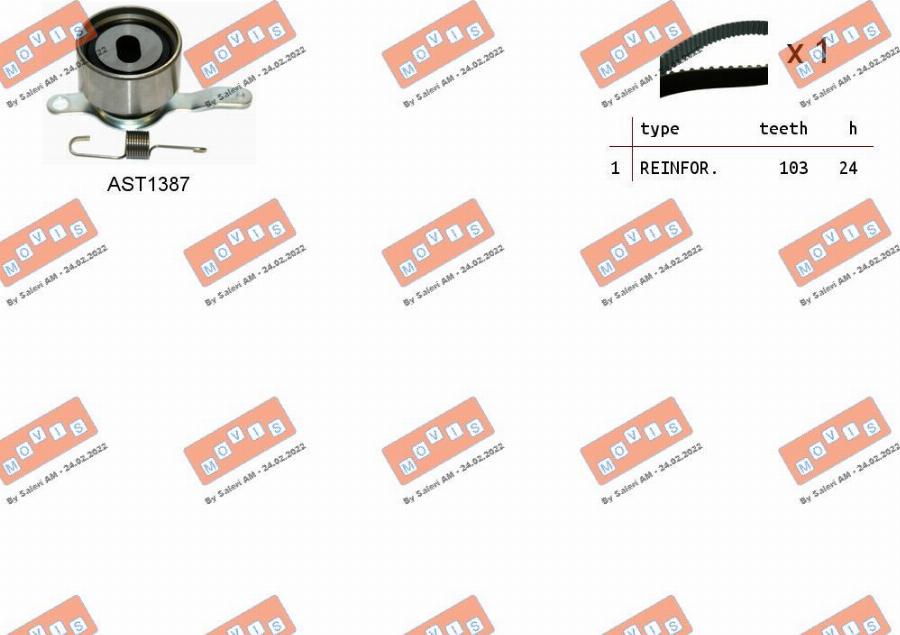 MOVIS ASTK0897 - Kit de distribution droxauto.com