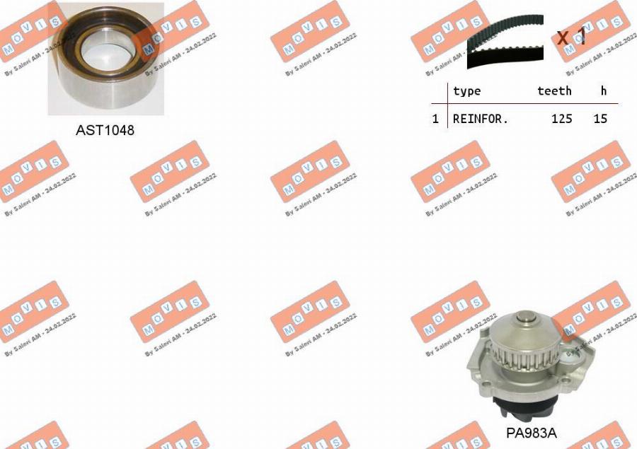 MOVIS ASTK0856PA - Pompe à eau + kit de courroie de distribution droxauto.com