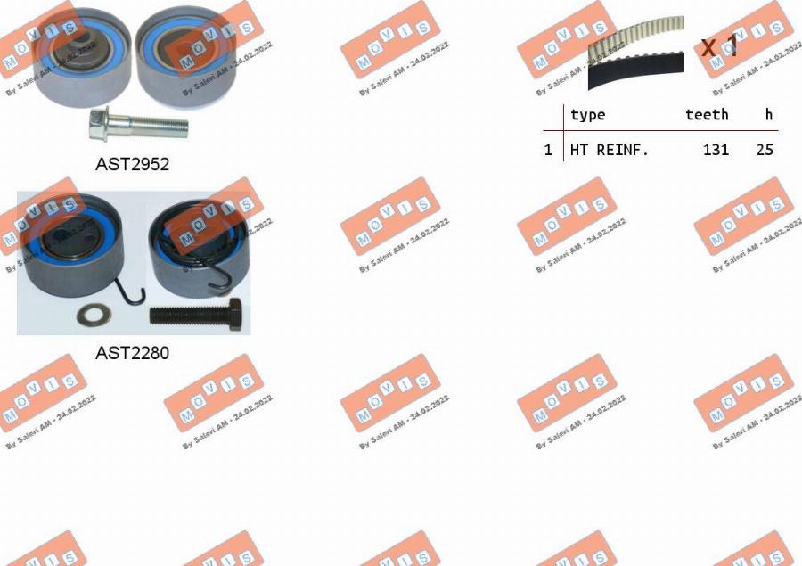 MOVIS ASTK0868 - Kit de distribution droxauto.com