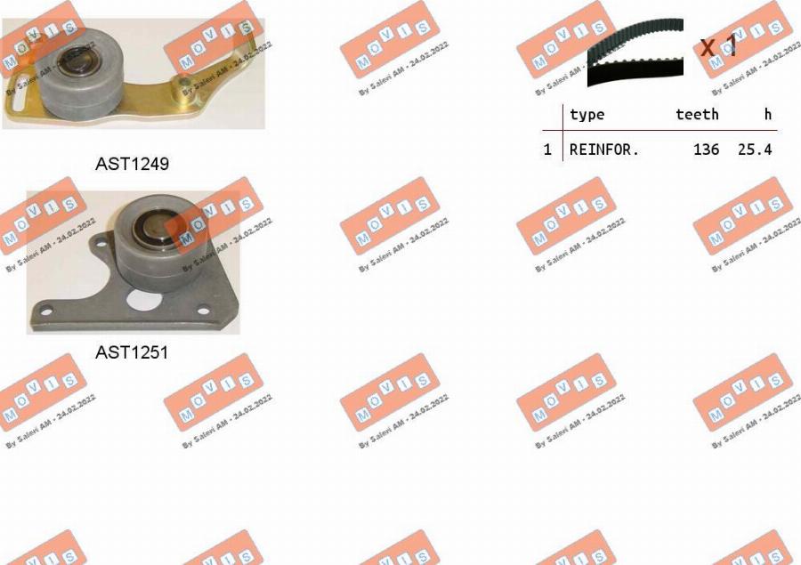 MOVIS ASTK0828 - Kit de distribution droxauto.com