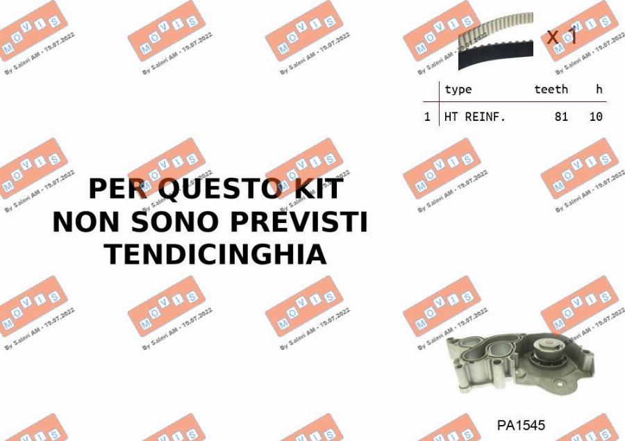 MOVIS ASTK0B02PA - Pompe à eau + kit de courroie de distribution droxauto.com