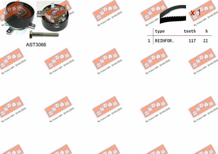 MOVIS ASTK1095 - Kit de distribution droxauto.com