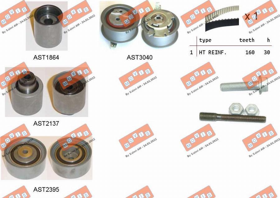 MOVIS ASTK1096 - Kit de distribution droxauto.com