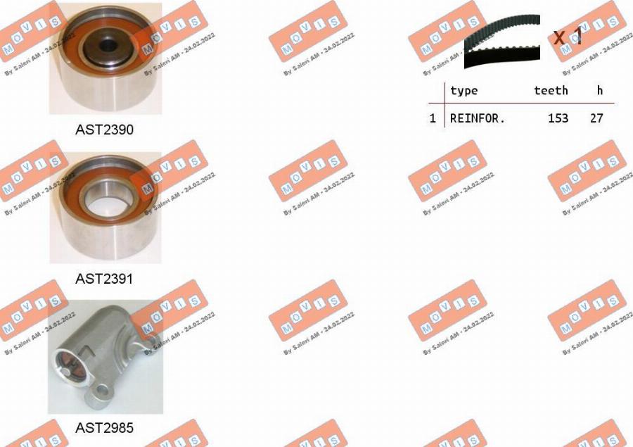 MOVIS ASTK1098C - Kit de distribution droxauto.com