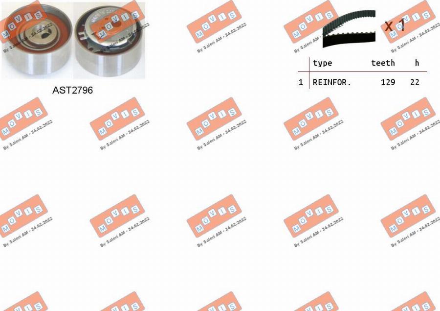 MOVIS ASTK1062 - Kit de distribution droxauto.com