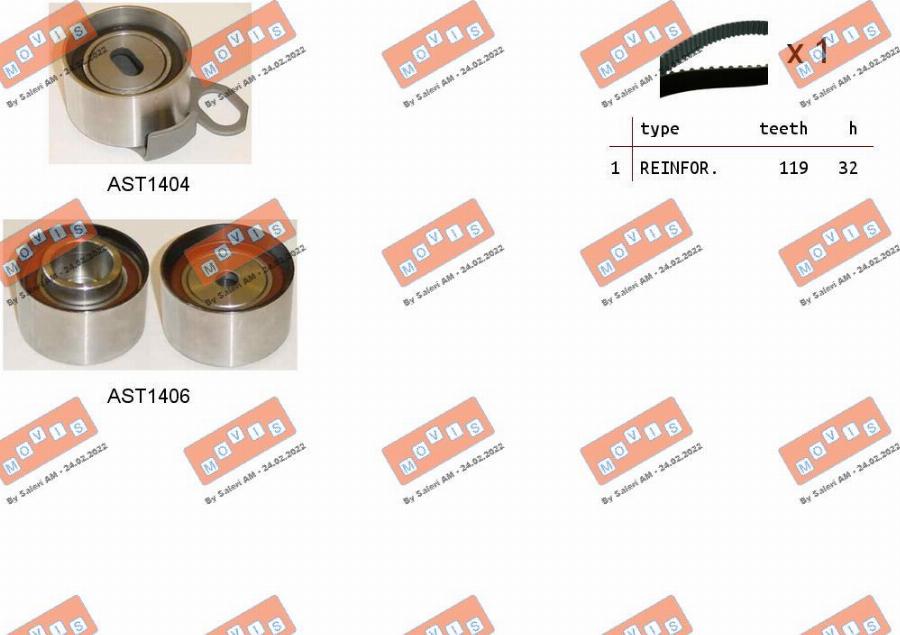 MOVIS ASTK1004 - Kit de distribution droxauto.com