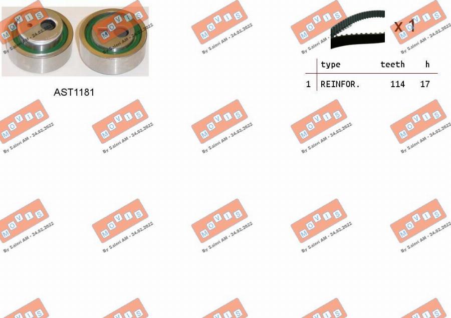 MOVIS ASTK1022 - Kit de distribution droxauto.com