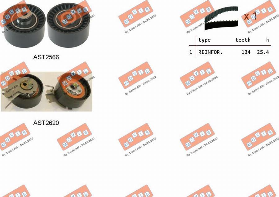 MOVIS ASTK1079 - Kit de distribution droxauto.com