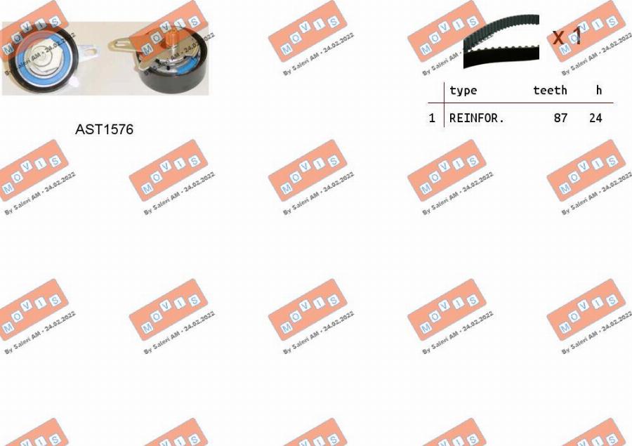 MOVIS ASTK1076 - Kit de distribution droxauto.com