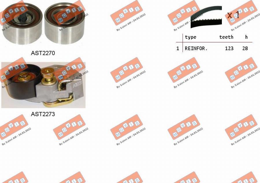 MOVIS ASTK1070 - Kit de distribution droxauto.com