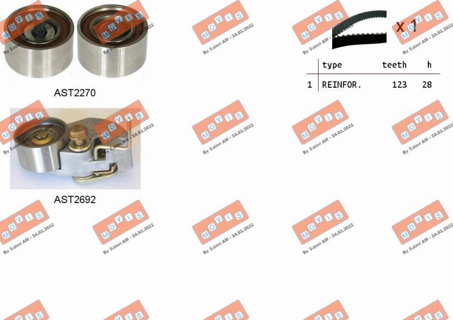 MOVIS ASTK1071 - Kit de distribution droxauto.com