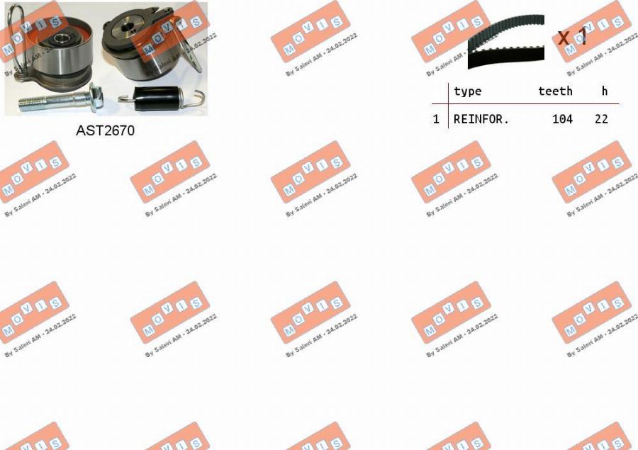 MOVIS ASTK1199 - Kit de distribution droxauto.com