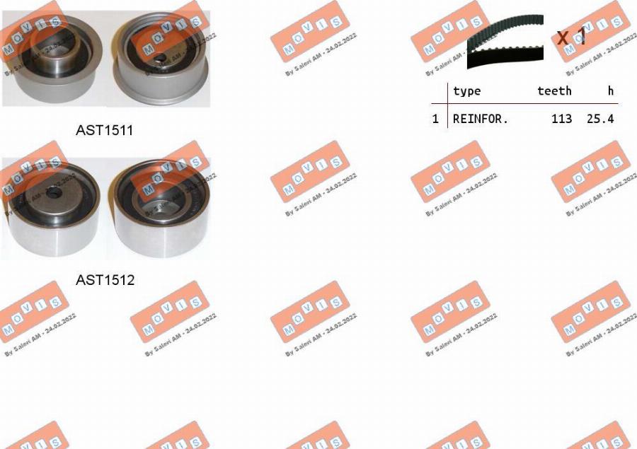 MOVIS ASTK1149 - Kit de distribution droxauto.com