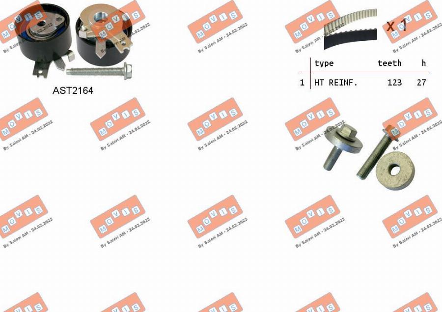 MOVIS ASTK1145 - Kit de distribution droxauto.com